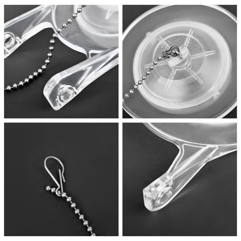 3-Inch Toilet Flappers Replacement Kit for Gerber 99-827, 3 Inch Toilet Flush Valve with Stainless Chain and Hook, High Performance Silicone Toilet Flapper - Reliable Toilet Flapper (Clear 1 PCS)