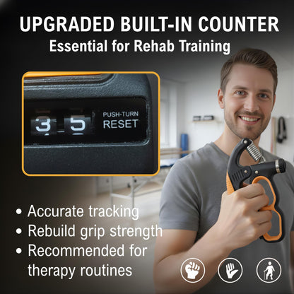 Grip Strength Trainer, 22-330Lbs Adjustable Resistance Forearm Strengthener, Hand Grip Strengthener with Counter, Heavy-Duty Grip Trainer for Wrist & Finger Exercise