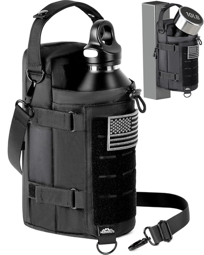 Magnetic Gym Bag for Men - Water Bottle Carrier Holder Bag with Shoulder Strap, 4 Built-in Magnets Gym Gifts for Men