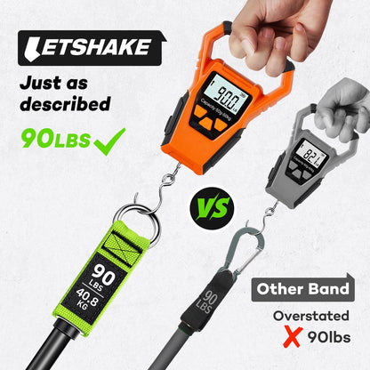 Resistance Bands, Heavy Duty Exercise Bands for Working Out, Green Workout Bands with Handles, Stretch Band for Men, Fitness Bands for Home Workouts, Muscle Training, Strength, Slim, Yoga
