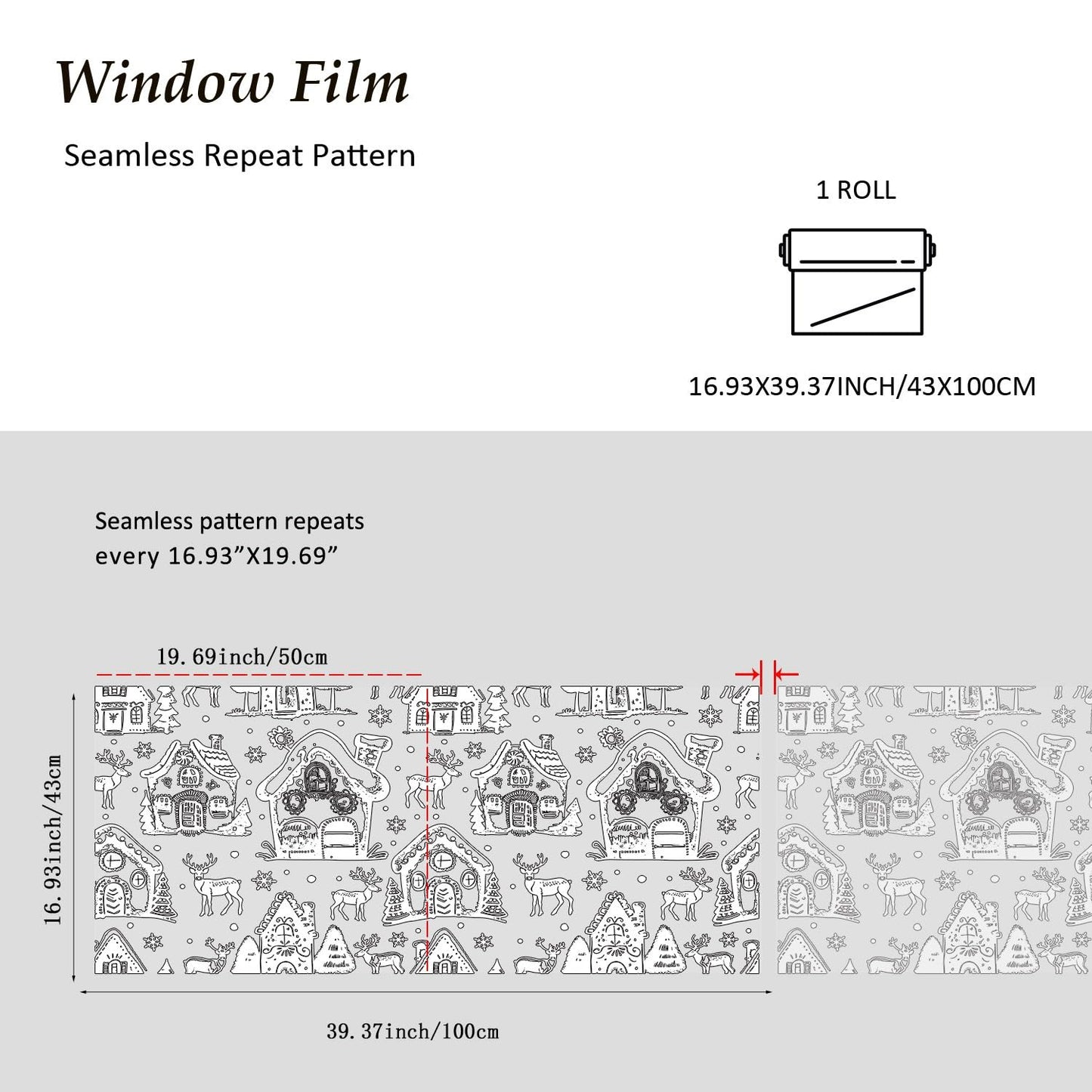 Window Privacy Film Holiday Art Christmas Static Clings Decorative Pure White Christmas House Elk Snowflake Glass Window Film Xmas Static Window Cling Privacy Stickers for Party Glass Supplies
