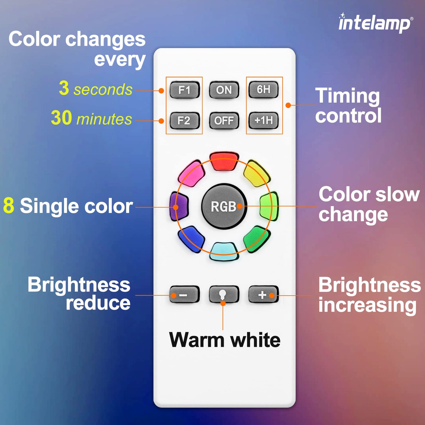 intelamp Solar Pathway Lights Outdoor, 6 Pack 9 Color Changing with Remote Control, Dusk to Dawn Solar Powered Waterproof LED Ground Lighting for House Outside Lawn Garden Yard Patio