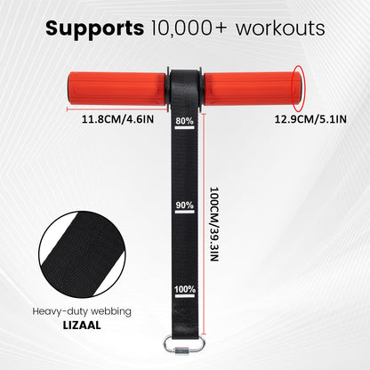 LIZAAL Forearm Strengthener & Wrist Roller，Forearm Exerciser with Thicker Silicone Handle, Forearm Trainer with Heavy-Duty Nylon Strap, Ideal for Muscle building,Grip Strength and Recovery Training - Red