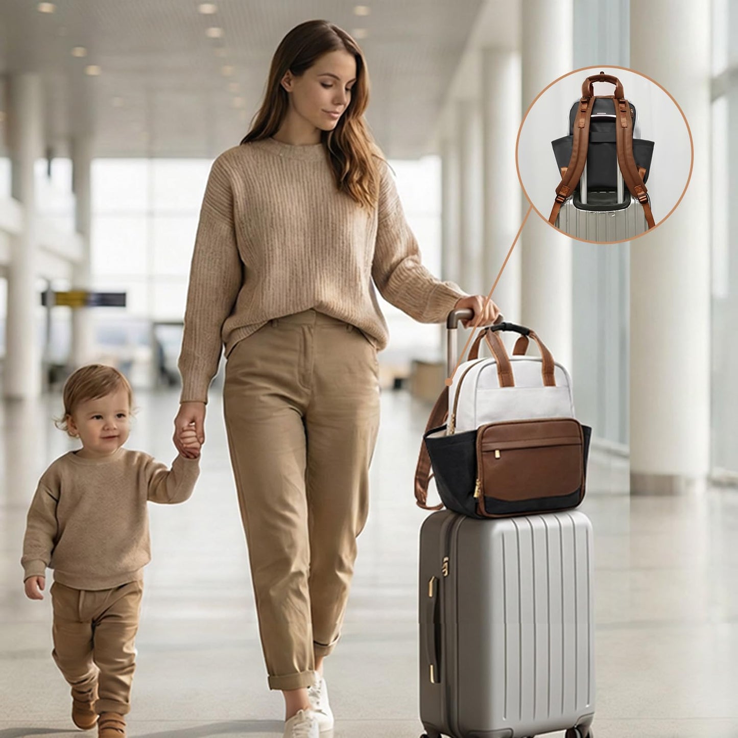 miss fong Small Diaper Bag - Baby Diaper Bag Backpack Mini Diaper Backpack Checkered Diaper Bag with Changing Pad Toddler Backpack for Travel Daycare Mommy Diaper Backpack for Mom & Dad
