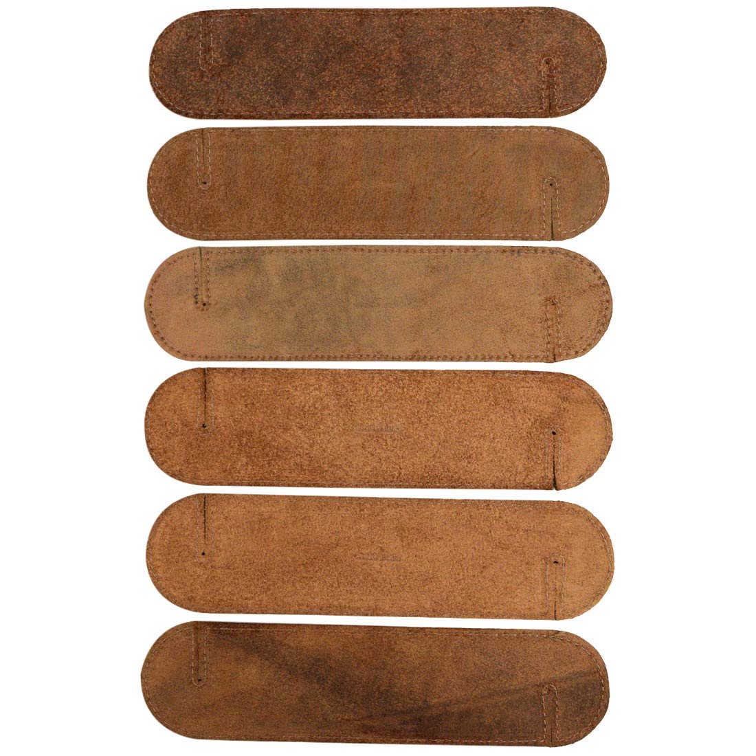 Hide & Drink, Leather Napkin Ring (6 Pack), for Place Setting, Wedding Receptions, Dinner & Holiday Parties, Home Decoration, Handmade :: Bourbon Brown