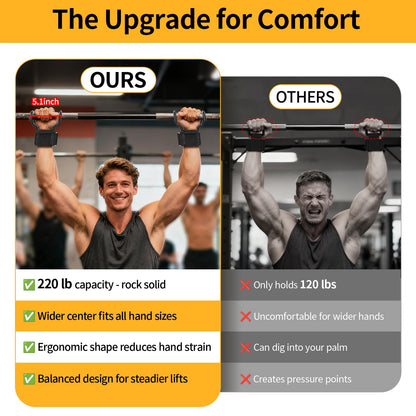 GPANDAG [Upgraded Wider] Weight Lifting Hooks and Lifting Grips for Men and Women(2 Pair), Lifting Straps Gym Grip for Weightlifting, Deadlifts, Pull-Ups, Strength Training, Wrist Wraps Hooks for Seniors