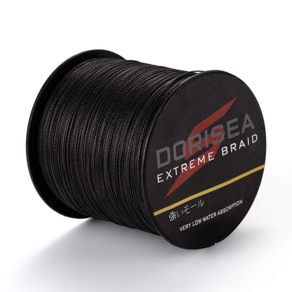 Dorisea Extreme Braid 100% Pe Black Braided Fishing Line 109Yards-2187Yards 6-550Lb Test Fishing Wire Fishing String Incredible Superline Zero Stretch (1000m/1093Yards 10lb/0.14mm)