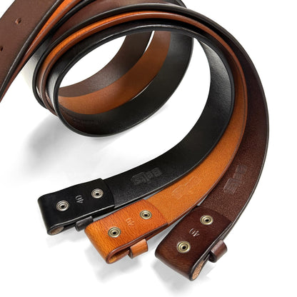 100% One-Piece Full Grain Leather Belt Strap with No Slot Hole 1-1/2"(38mm) Wide (Brown, 40)