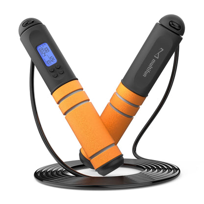 multifun Jump Rope, Adjustable Digital Jump Rope with Calorie Counter, Ball Bearings & Alarm – Ideal for Fitness, CrossFit, Boxing, MMA, Gym – Multifunctional Speed Skipping Rope