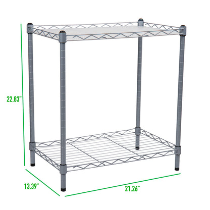 Mind Reader Microwave Shelf, Storage Shelves, Countertop Organizer, Kitchen Rack, Metal, 22.75" L x 13.25" W x 21.25" H, Silver
