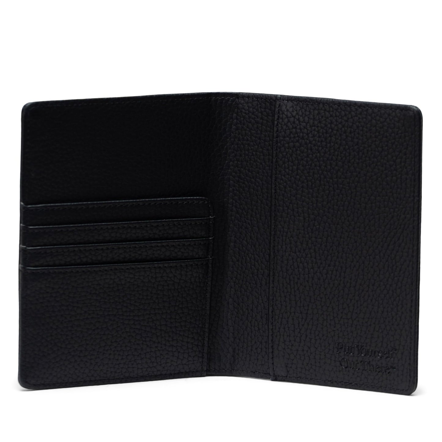Herschel Supply Co. Raynor Passport Holder Vegan Leather, Black, Standard