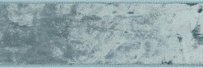 MEEDEE Dusty Blue Velvet Ribbon 2.5 inch Crushed Velvet Christmas Ribbon 10 Yards for Christmas Tree Decoration, Baskets, Wreaths, Holiday Projects, Wedding Decor and Accents