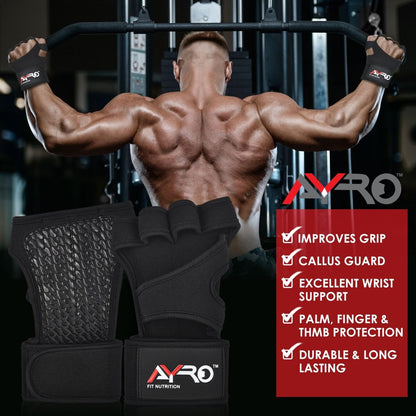 AYRO Workout Gloves for Men & Women – Gym Gloves for Men, Weight Lifting Gloves, with Wrist Support, Breathable Palm Padding, Non-Slip Grip – Ideal for Gym, Fitness, Cross Training, Cycling Gloves
