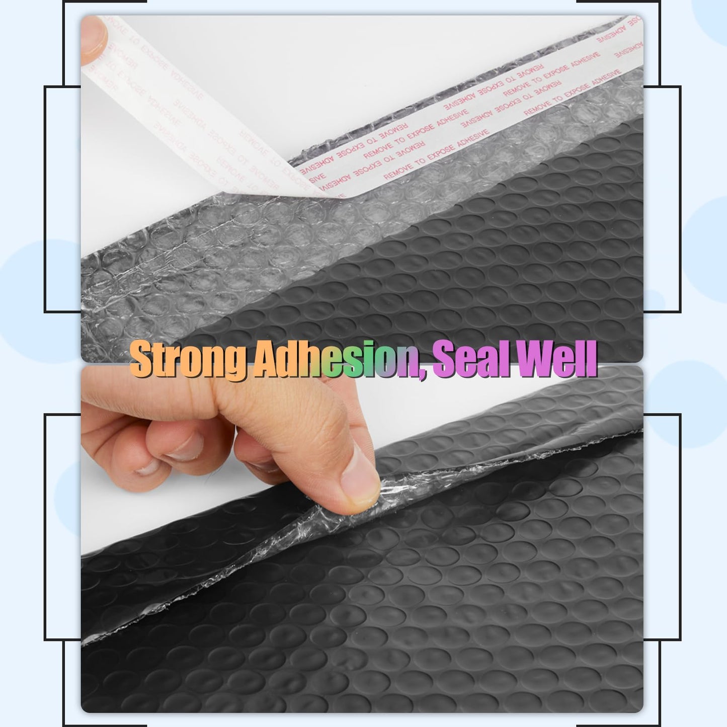 4x8 Inch Bubble Mailers 100 Pack Black Self Seal Padded Envelopes Usable Size 4x7" Waterproof Mailing Shipping Bags for Small Business Mailing Jewelry Makeup
