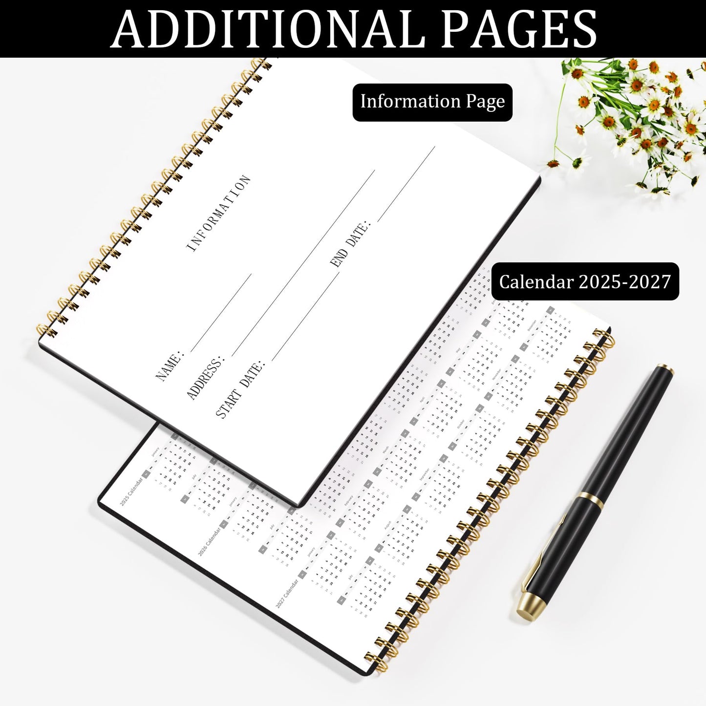 HAUTOCO Check Registers for Personal Checkbook, Transaction Expense Ledger Log Book for Small Business, Checking Account Register Book to Track Payments, Deposits, Finances, 8.4 x 6.2'', Black
