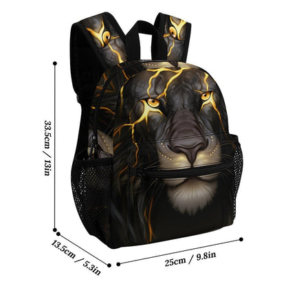 SKHJCY Black Lion Mini Backpack for Women, 13 Inch Lightweight Fashion Daypack, Durable Small Rucksack with Side Pockets, Casual Travel Bag for Teens And Adults