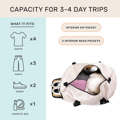Jadyn 22" Women's Large Duffel/Weekender Bag with Shoe Pocket, Travel Bag