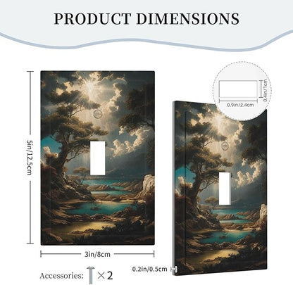 Decorative Art Light Switch Covers Sunburst Over the Wilderness Single Toggle Wall Plate Decorative Switchcover Electrical Switchplate for Home Decor