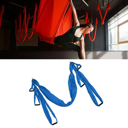 Aerial Yoga Swing Set Adjustable Increase Flexibility Yoga Hammock Yoga Inversion Tool Anti Yoga Sling Suspension Flying Trapeze for Physical Exercise (Dark Blue)