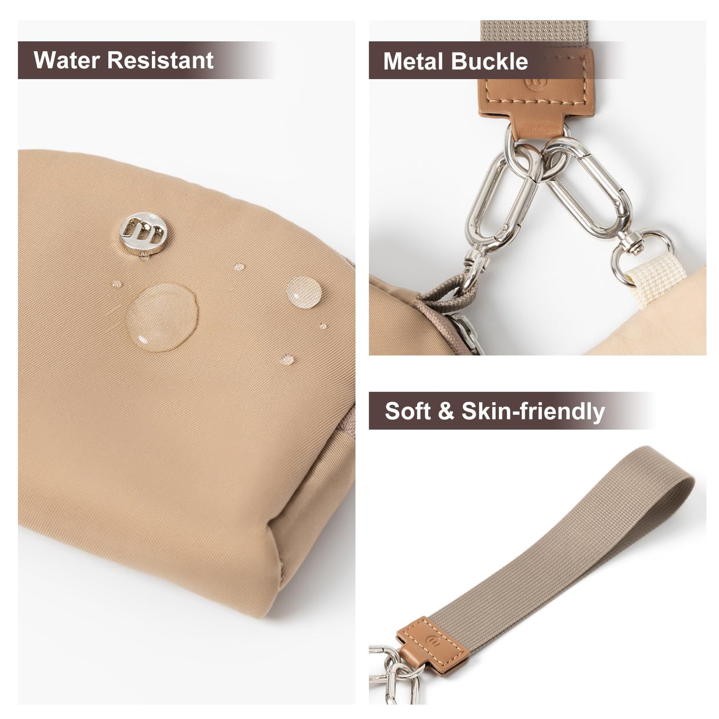 Keychain Wallet Mini Zip Around Wristlet Wallets for Women Detachable Dual Pouch Wristlet Portable Coin Purse Small Wallets