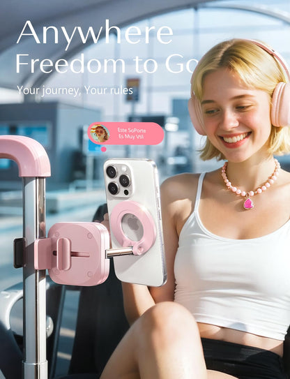LISEN Gift for Women Her Best Airplane Gadgets Travel Essentials Phone Holder Travel Magsafe Accessories for iPhone 17 Long Flight Must Have Mini Europe Vacation Essentials Women Cruise Essentials
