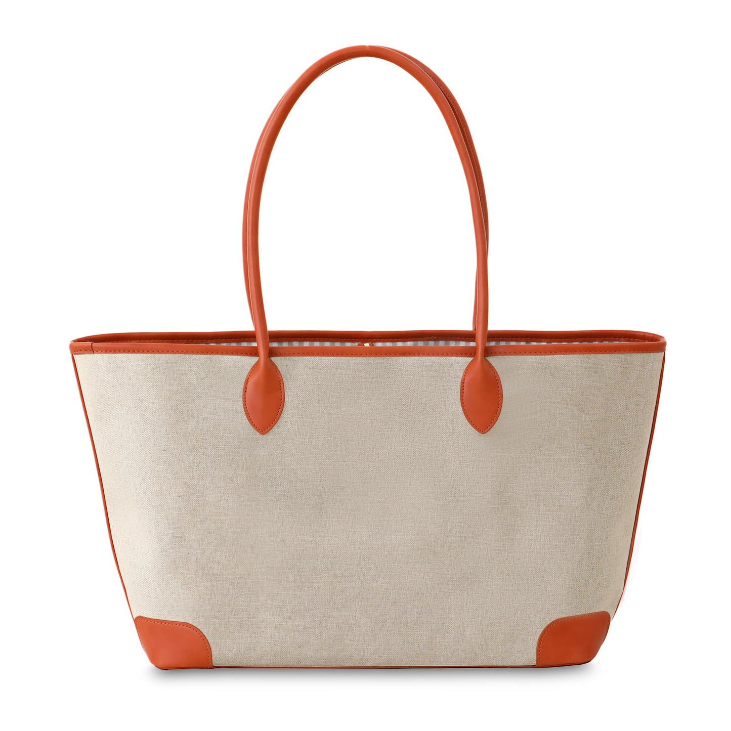 CRAZITAYA Oversize Linen Tote Bag for Women, Durable Beach Bag with PU Leather Trim for Travel Work Shopping (Khaki)