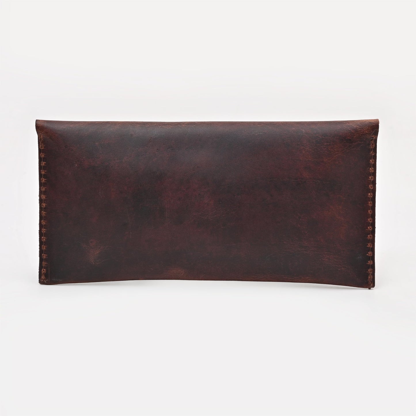 Autentico Leather Money Cash Envelopes Wallet for Men, Money Bag Pouch Reusable Budget Envelope, Retro Clutch Wallet, Dark Brown