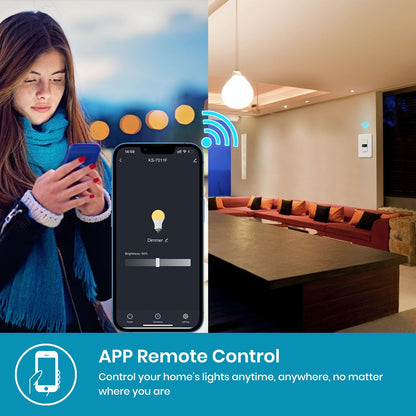 Milfra Smart Dimmer Switch 3Gang Digital Display Single-Pole 3Way Dimmer Smart Switch， 2024 New Model，Works with Siri, Alexa and Google Home，Voice and Remote Control，Neutral Wire Required