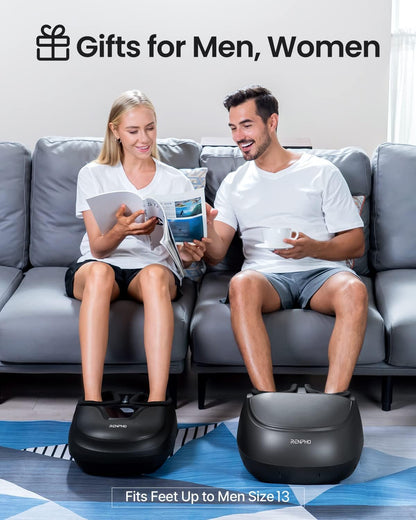 RENPHO Foot Massager Machine [2025 Upgraded], FSA HSA Eligible Shiatsu Foot Massager with Heat, Plantar Fasciitis Massager, True Feet Massage, Birthday Gifts for Women Mom Men Dad, Fits Up to Size 13