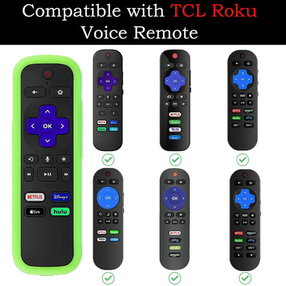 Silicone Protective Controller Cover fits for Roku TV Voice Remote | Element Roku | Westinghouse Roku TV Controller Cover,Glow in The Dark