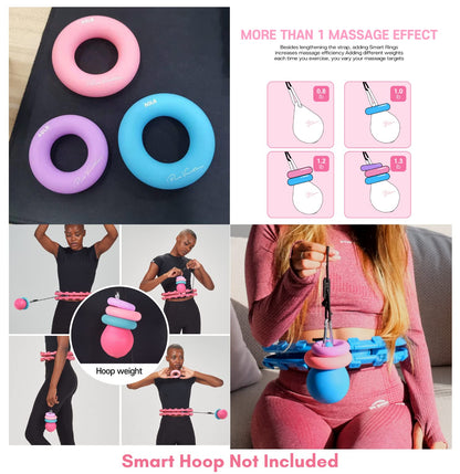 PINK VARIATIONS Smart Exercise Rings - Hoop Extra Weight - Hand Exerciser - Pilates Ring - Grip Strength Trainer - Compatible with Smart Weighted Hoop - Ideal for Fitness, Rehabilitation, Yoga
