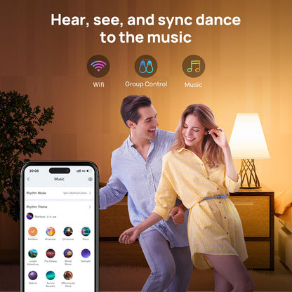 Consciot Smart Light Bulbs, WiFi Bluetooth Color Changing LED Light Bulb, Music Sync, 60W Equivalent Smart Bulb, A19 E26 RGBTW Light Bulbs That Works with Alexa/Google Home/Apple Home/Siri, 3 Pack