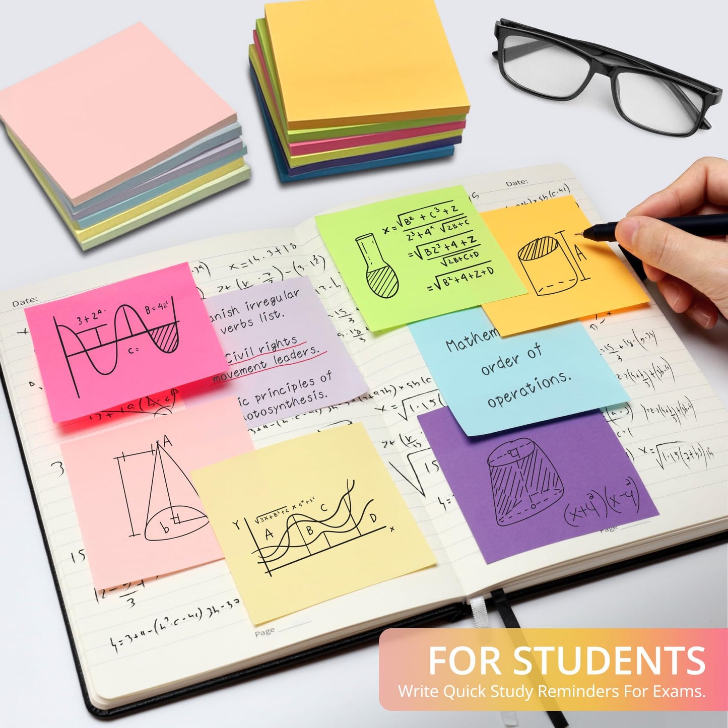 Sticky Notes, 36 Pads, 3x3 Inches Self-Stick Note Pads, Perfect for Office, Study, and Daily Life Organization - Bright