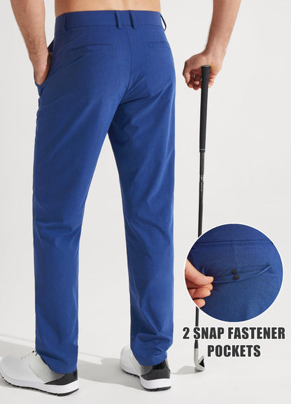 Libin Men's Pants 30" Comfy Business Casual Golf Pants Quick Dry Lightweight Fashion Outfits for Men Travel Vocation Dress Work Water Resistant, Royal Blue, 33W x 30L
