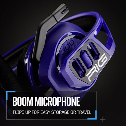 RIG 300 PRO HC Universal Gaming Headset - Xbox Series X, Xbox Series S, Xbox One, PS5, PS4, PlayStation, Nintendo Switch, Laptop, 3.5mm – Flip-to-Stow Mic, 40mm Speakers – Dolby Atmos – Cosmic Purple