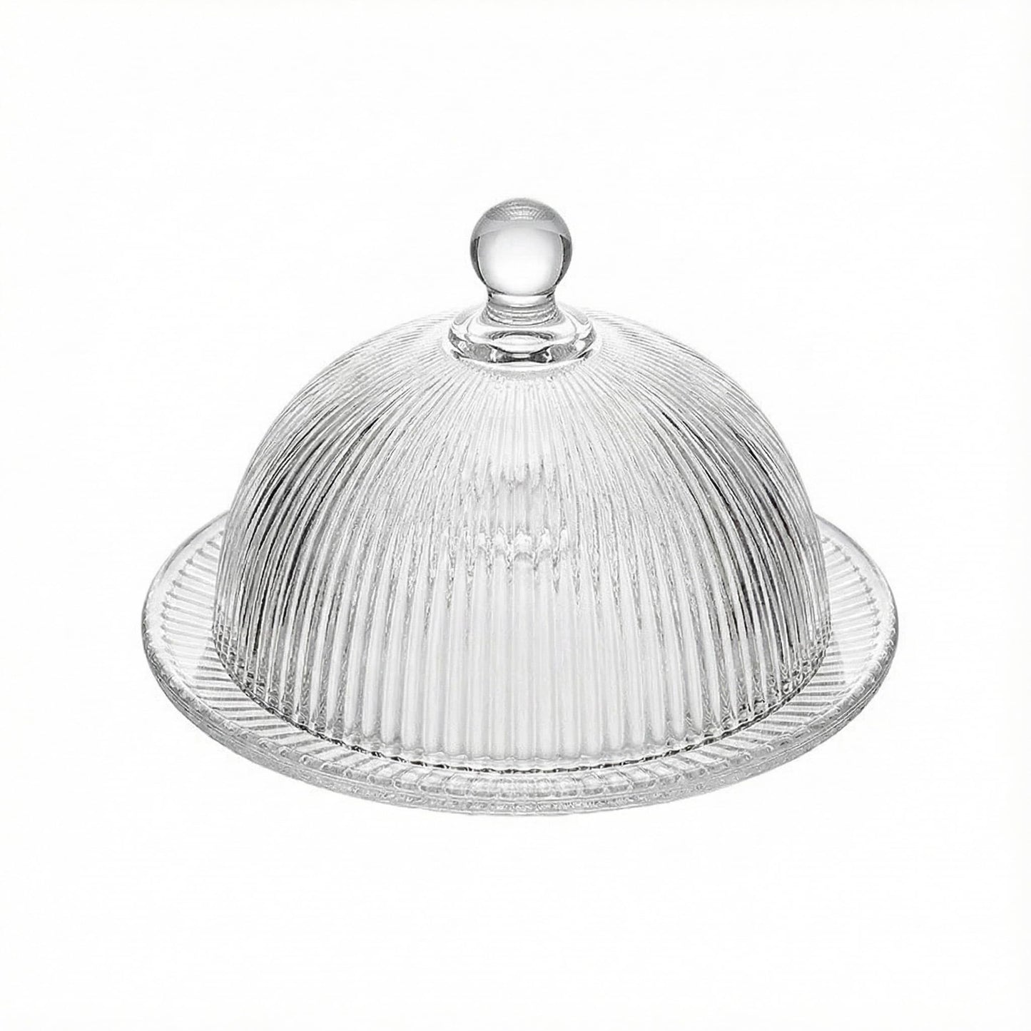 WENMAQIN Small Cake Stand Dessert Serving Tray with Lid,5.5 inch Glass Cake Dome with Base Serving Dishes and Cloche Cover,Cake Holder Server for Cheese, Candy, Christmas,Birthday,Party (01)