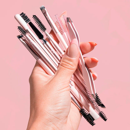 Real Techniques Eye Shade & Blend Makeup Brush Trio, For Eyeshadow & Liner, Makeup Tools for Shaping & Grooming Brows, Defined Makeup Look, Synthetic Bristles, Vegan & Cruelty-Free, 3 Count