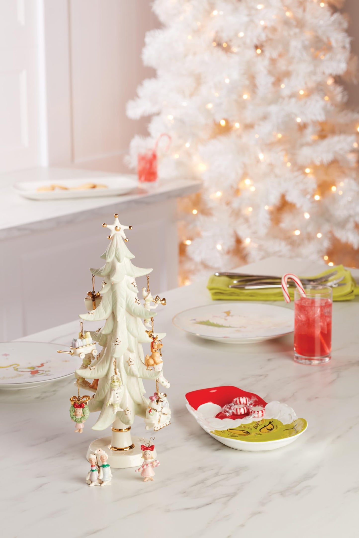 Lenox 894168 Merry Grinchmas Candy Dish, Christmas & Holiday Hosting