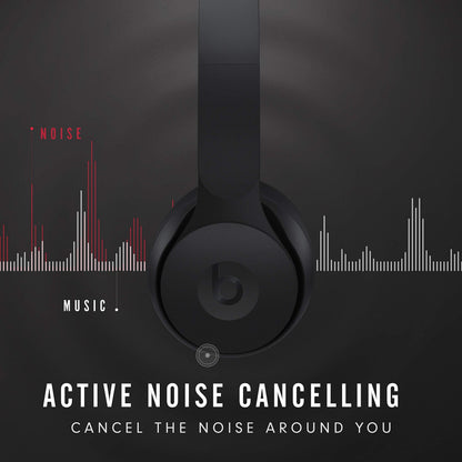 Beats Solo Pro Wireless Noise Cancelling On-Ear Headphones - Black (Renewed)