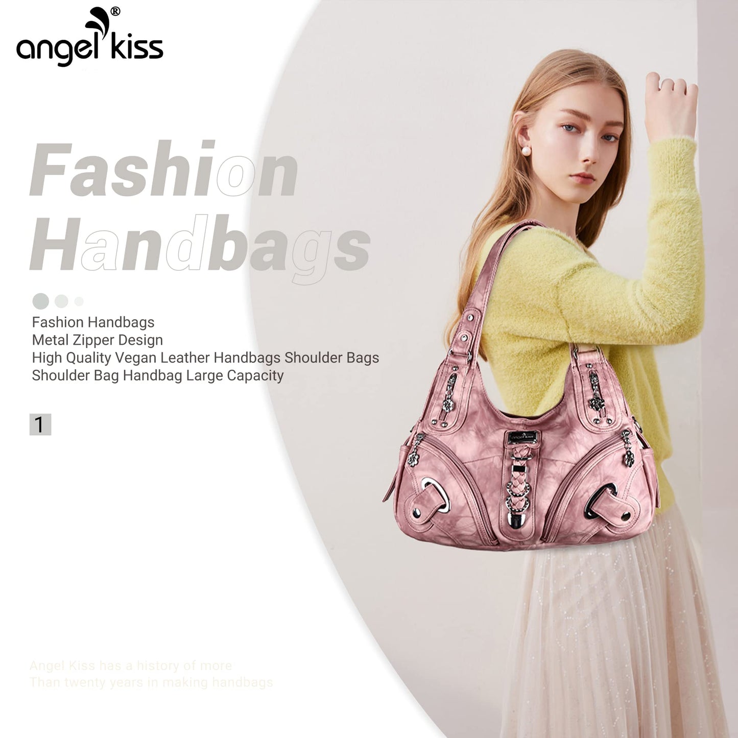Angelkiss Hobo Purses and handbags for Women Satchel Handbag Women Purses Large Daily Shoulder Bags