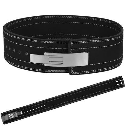 Powerlifting Belts Lever Belt For Men and Women 9mm IPF Thick Leather Weight Lifting Belt Ideal for Gym Belts Training Weightlifting and Bodybuilding Squats and Deadlifts (Small (26"-32"))