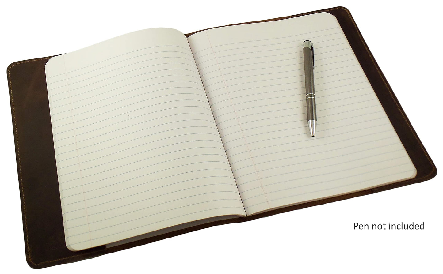 Rustic Ridge Refillable Leather Composition Notebook - Composition Notebook Cover - Leather Notebook Cover - Fits Moleskine XL 9.75" x 7.5" (Vintage Brown)