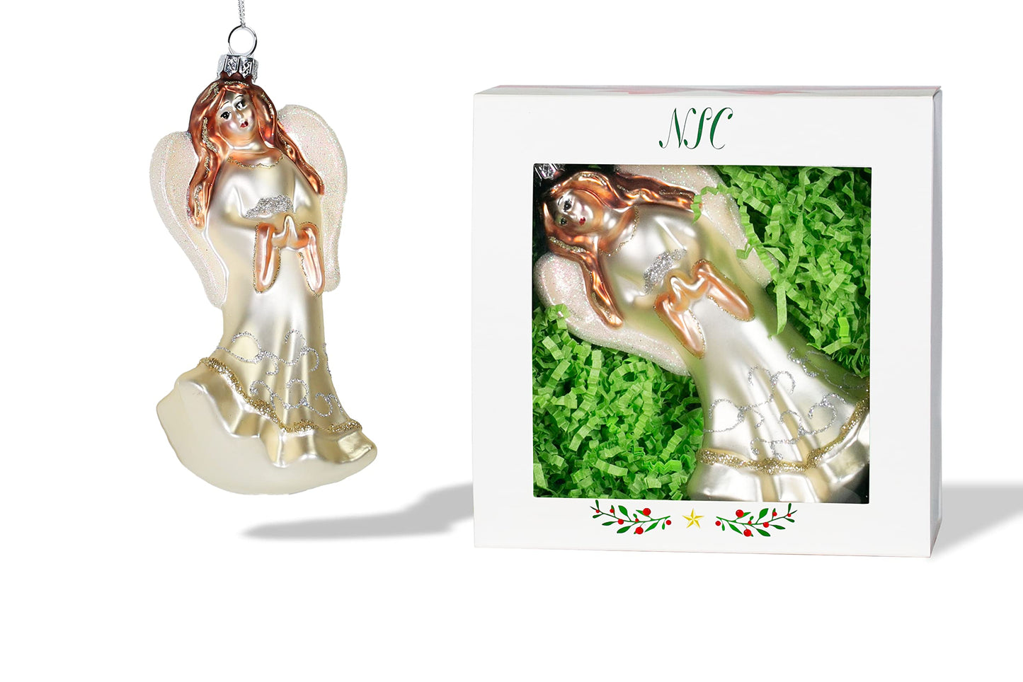 North Star Christmas | Graceful Angel Glass Ornament | Christmas Collection