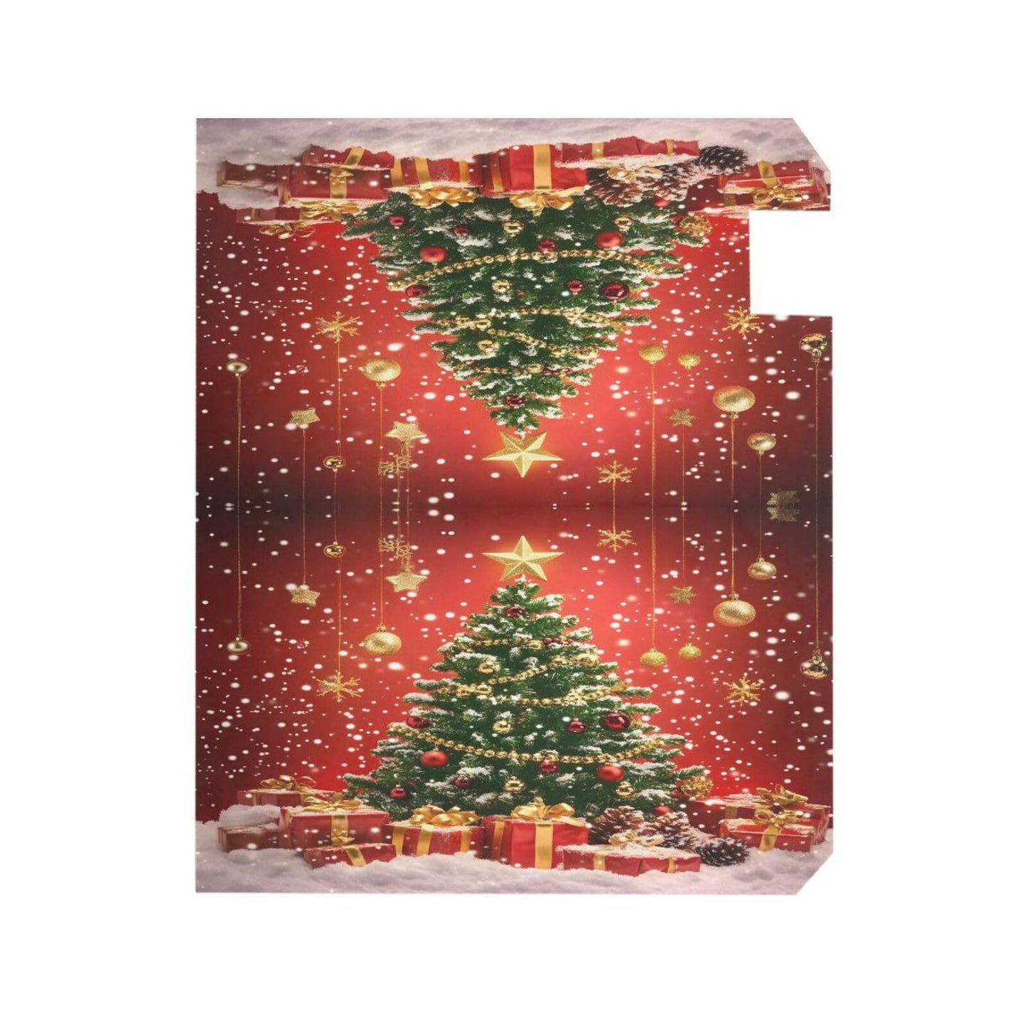 ALAZA Christmas Tree Star Balls Decoration Magnetic Mailbox Cover MailWraps Garden Yard Home Decor for Outside Standard Size-18"x 20.8"