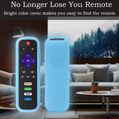 Silicone Protective Controller Cover fits for Roku TV Voice Remote | Element Roku | Westinghouse Roku TV Controller Cover,Glow in The Dark