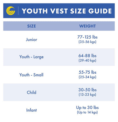 Connelly Teen Nylon Life Vest, 90 to 120 lbs