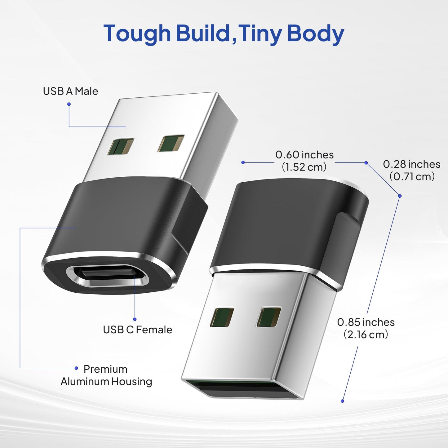Elebase USB to USB C Adapter 4Pack,USBC Female to A Male Car Charger,Type C Converter Adaptor for iPhone 17 16 Pro Max 15 14 13 12 Plus,Apple Watch iWatch 11 10 Se Ultra 3,iPad Air,Samsung Galaxy S25