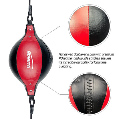 NDNRTA Double End Bag, (Classic Style Upgraded),Improve Reaction Speed, Boxing Equipment, Durable, Double End Punching Bags, Punching Bag, Home Gym, Floor to Ceiling, for Boxing