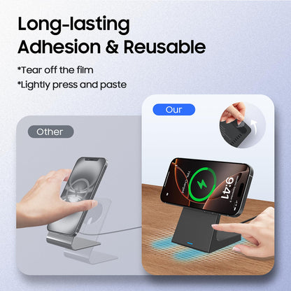 PUY for MagSafe Charger Stand,20W Fast Magnetic Wireless Charging Station with 25W PD Adapter，Stickable Desk Wireless Charger for iPhone 17/16/15/14/13/12 Pro/Pro Max Series