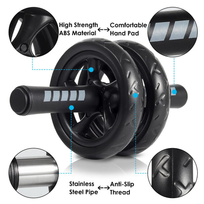 Arespark Ab Roller Wheel, Home Gym Equipment for Core Workout, No Noise Exercise Wheels with Knee Pad, Fitness Training Wheel Abs Workout Equipment for Sports
